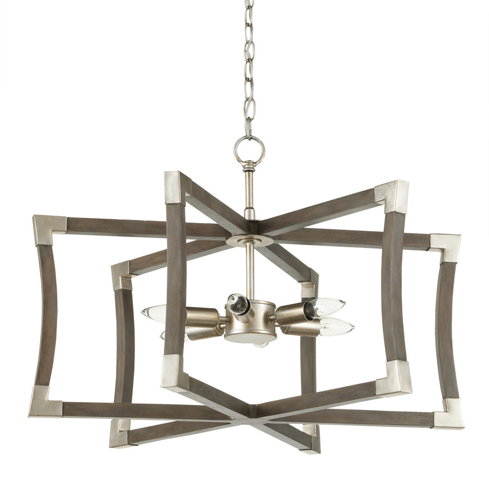 Подвесной светильник в форме фонаря серый Gray Eco Lantern