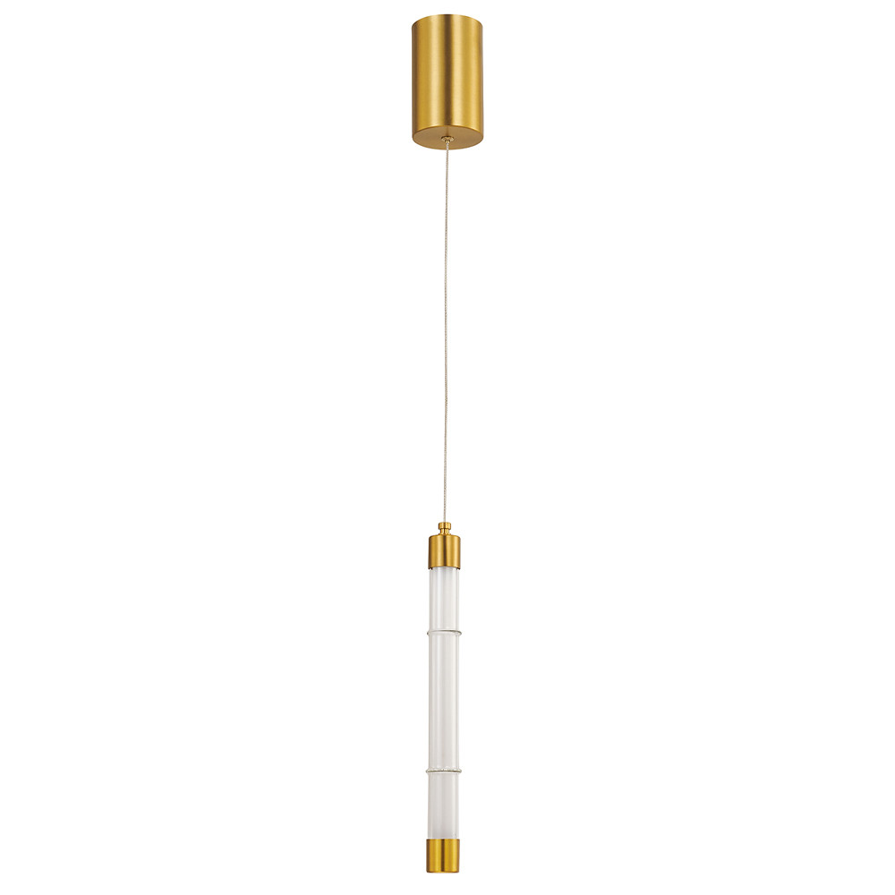 Подвесной светильник в форме цилиндра Trumpet Tube Brass