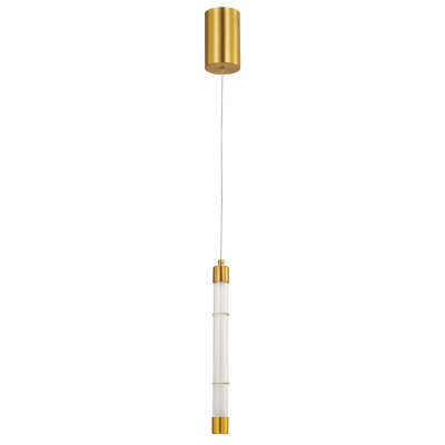 Подвесной светильник в форме цилиндра Trumpet Tube Brass