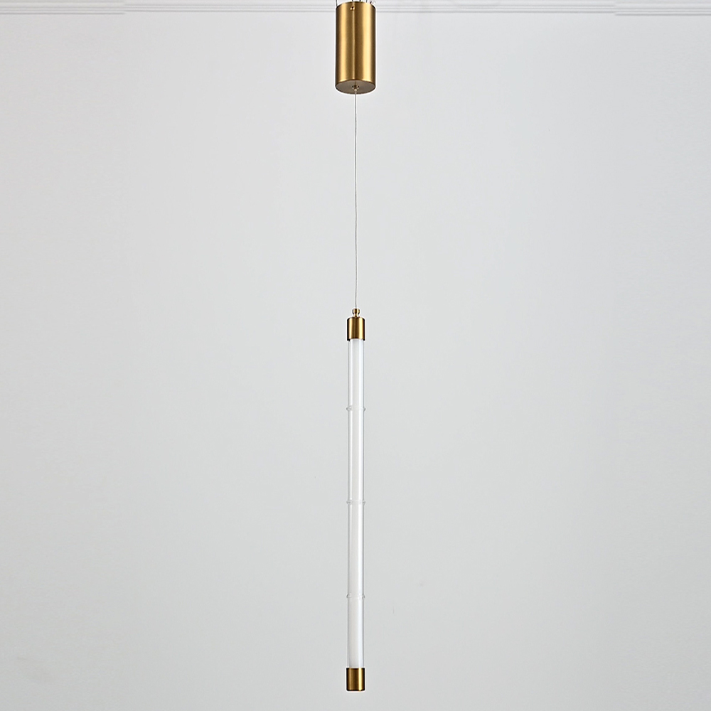 Подвесной светильник в форме цилиндра Trumpet Tube Brass