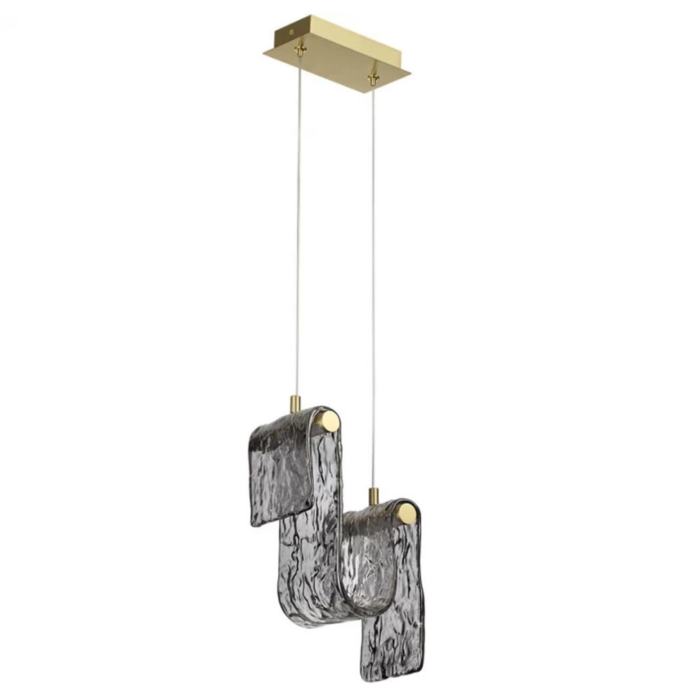 Подвесной светильник волнистой формы из фактурного стекла Wave