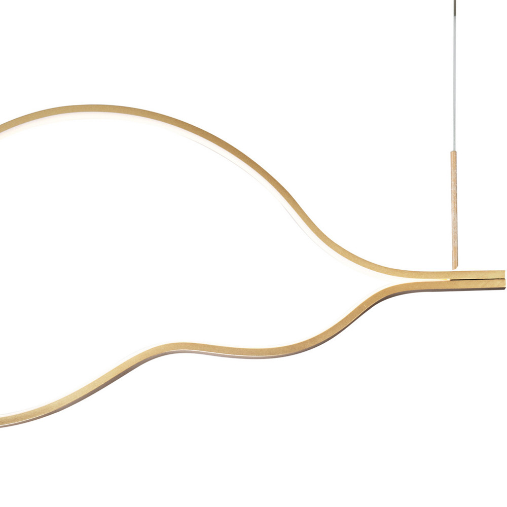 Подвесной светильник волнообразный изогнутый на двух тросах 103 см Spiral Lighting