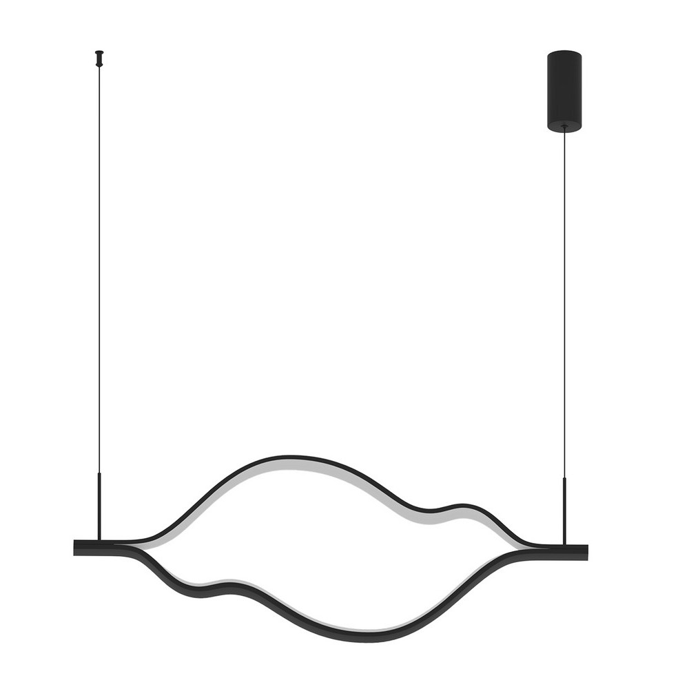 Подвесной светильник волнообразный изогнутый на двух тросах 123 см Spiral Lighting