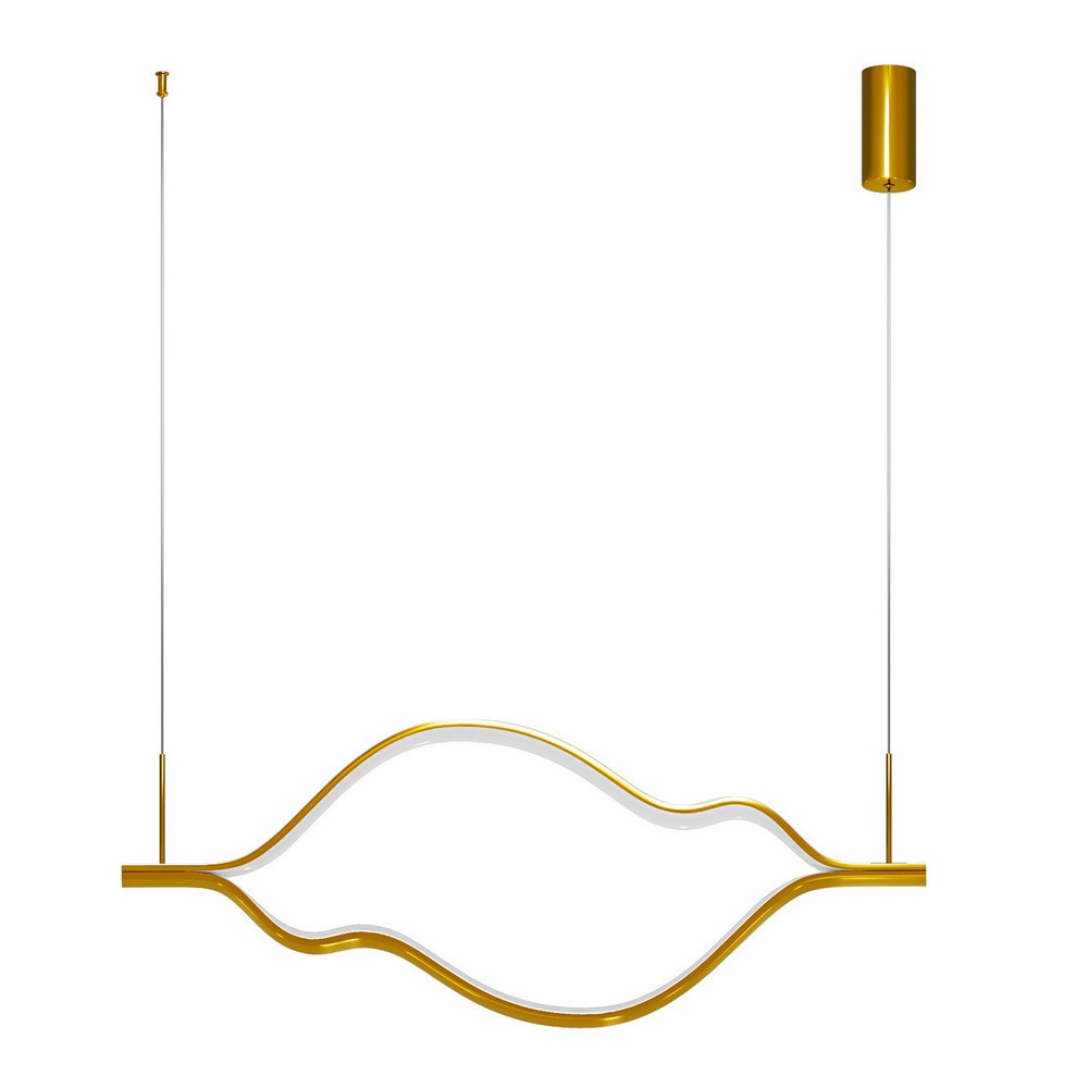Подвесной светильник волнообразный изогнутый цвета латунь 3000К Spiral Lighting