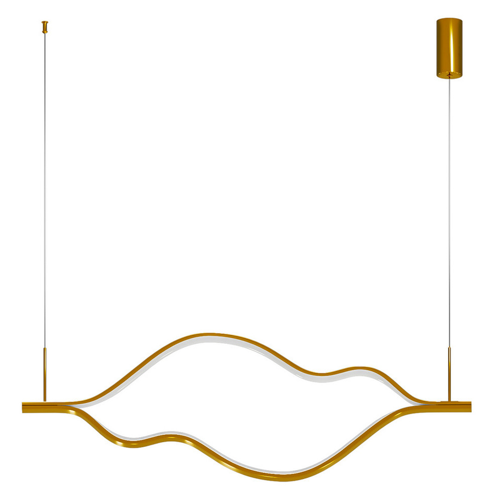 Подвесной светильник волнообразный изогнутый цвета латунь 3000К Spiral Lighting