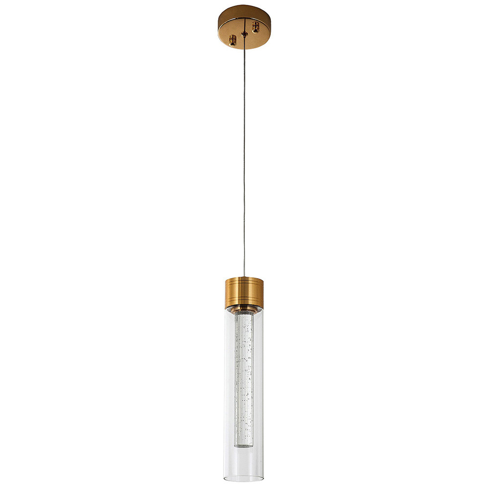 Подвесной светильник золото Sparkling Bubbles Tube Gold Hanging Lamp