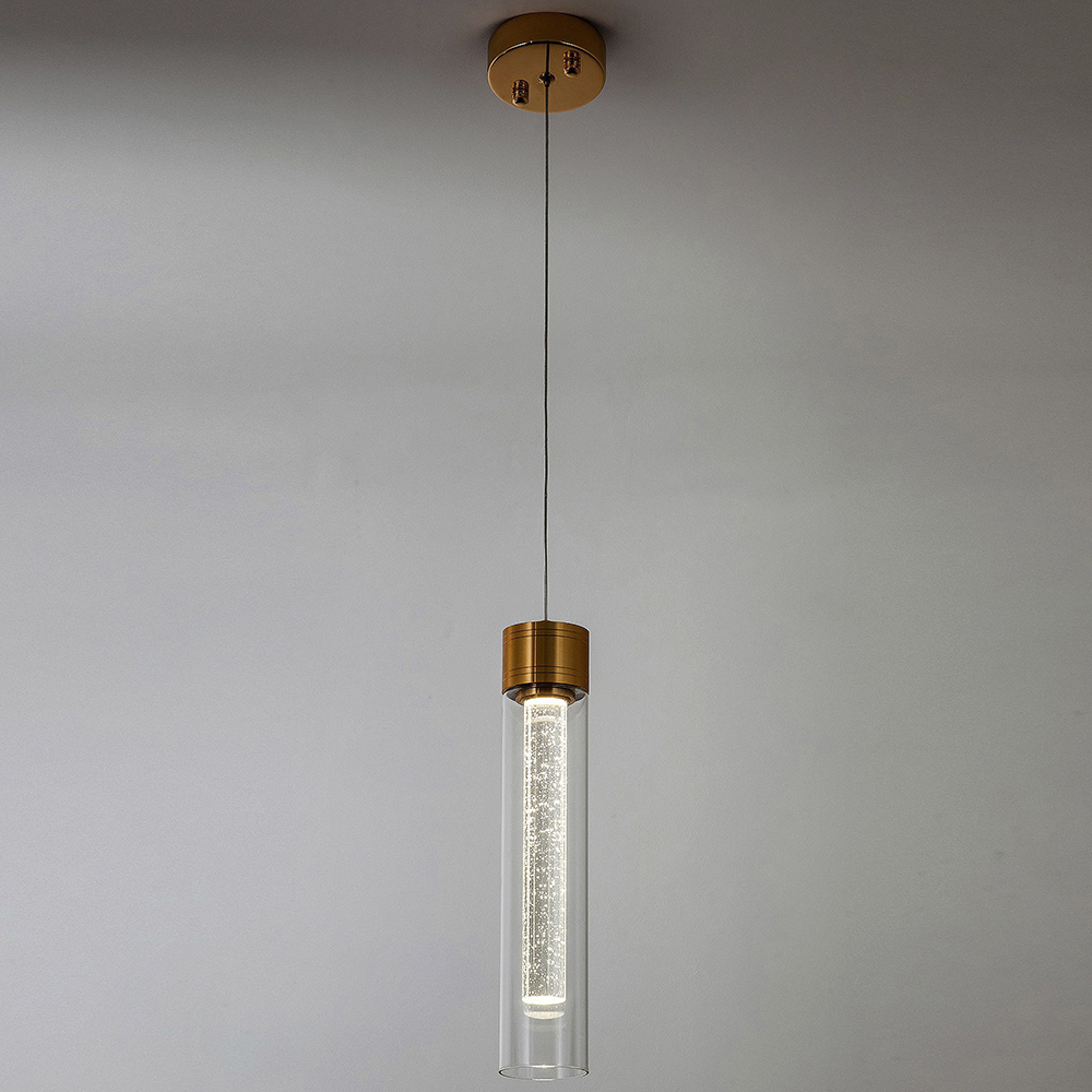 Подвесной светильник золото Sparkling Bubbles Tube Gold Hanging Lamp
