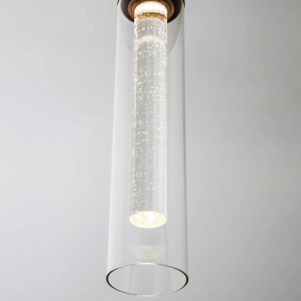 Подвесной светильник золото Sparkling Bubbles Tube Gold Hanging Lamp