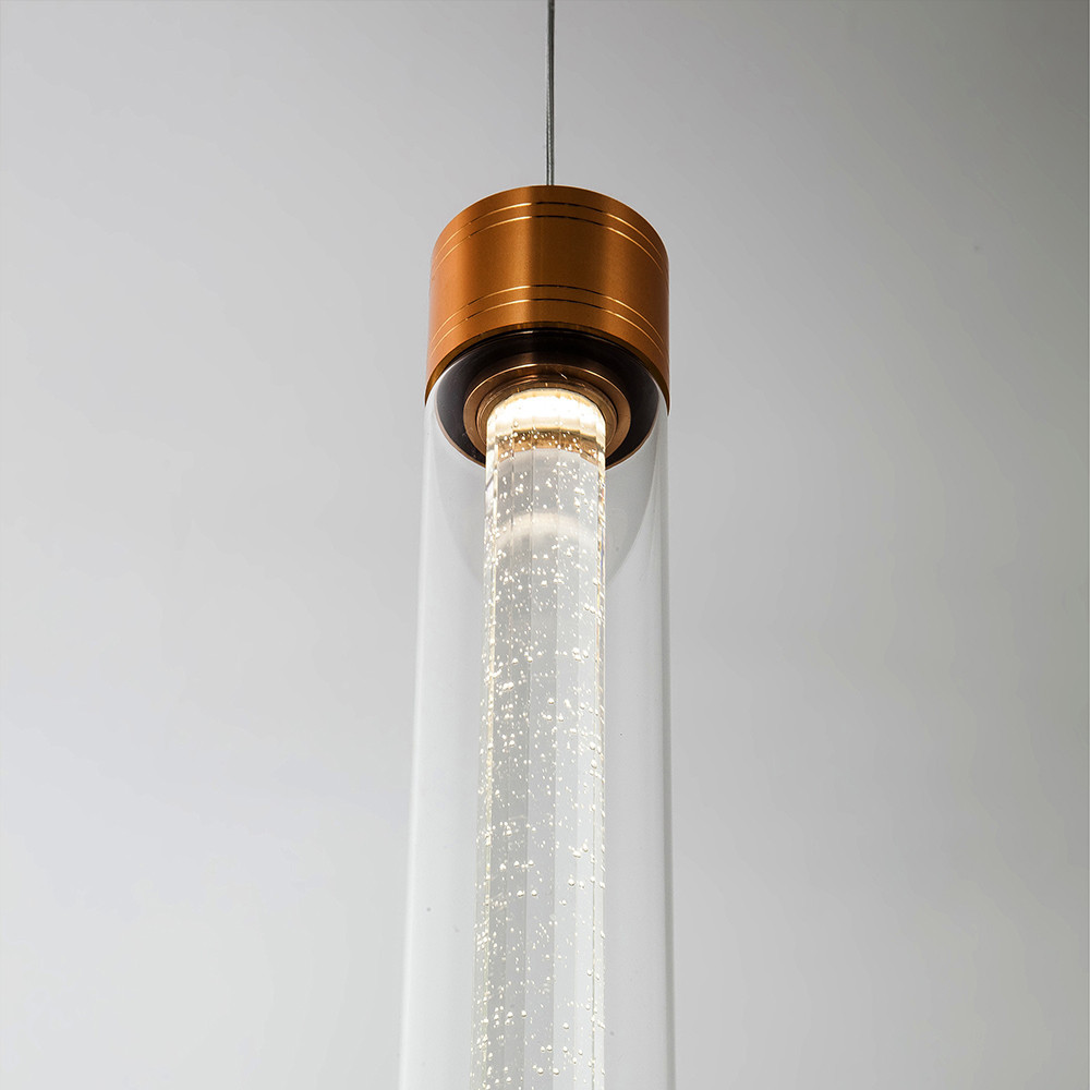 Подвесной светильник золото Sparkling Bubbles Tube Gold Hanging Lamp