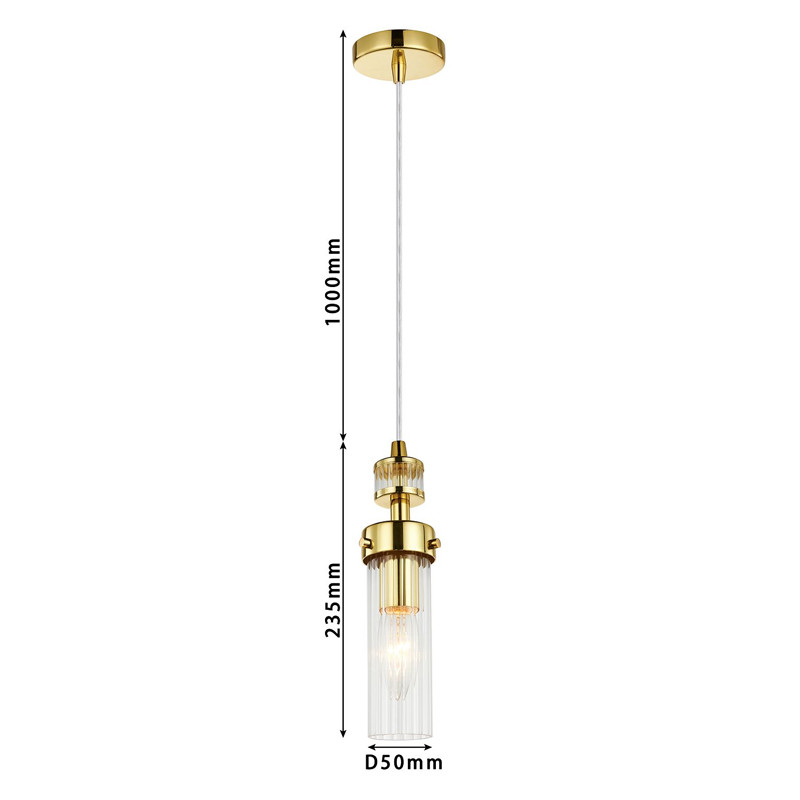 Подвесной светильник золотого цвета JEANETTE