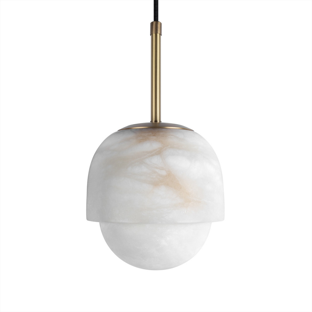 Подвесной светильник из белого алебастра Cryptocrystalline Stone