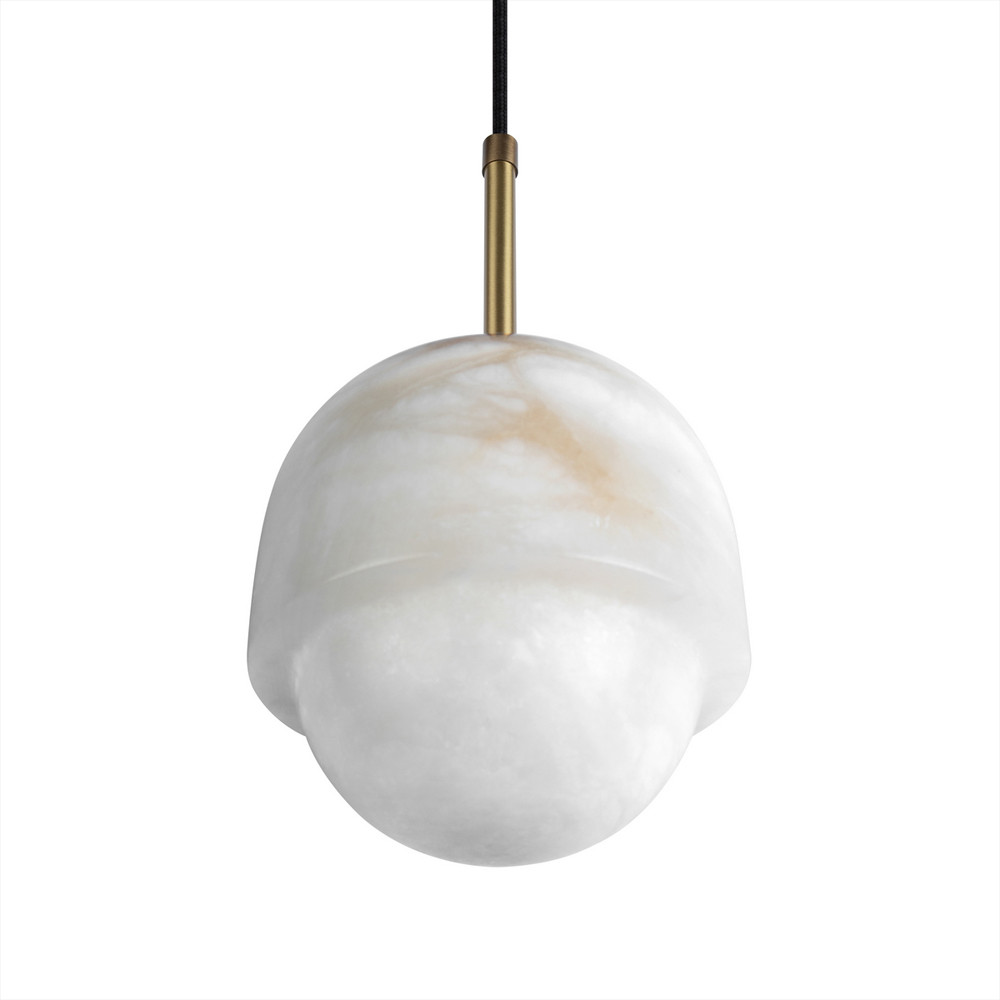 Подвесной светильник из белого алебастра Cryptocrystalline Stone