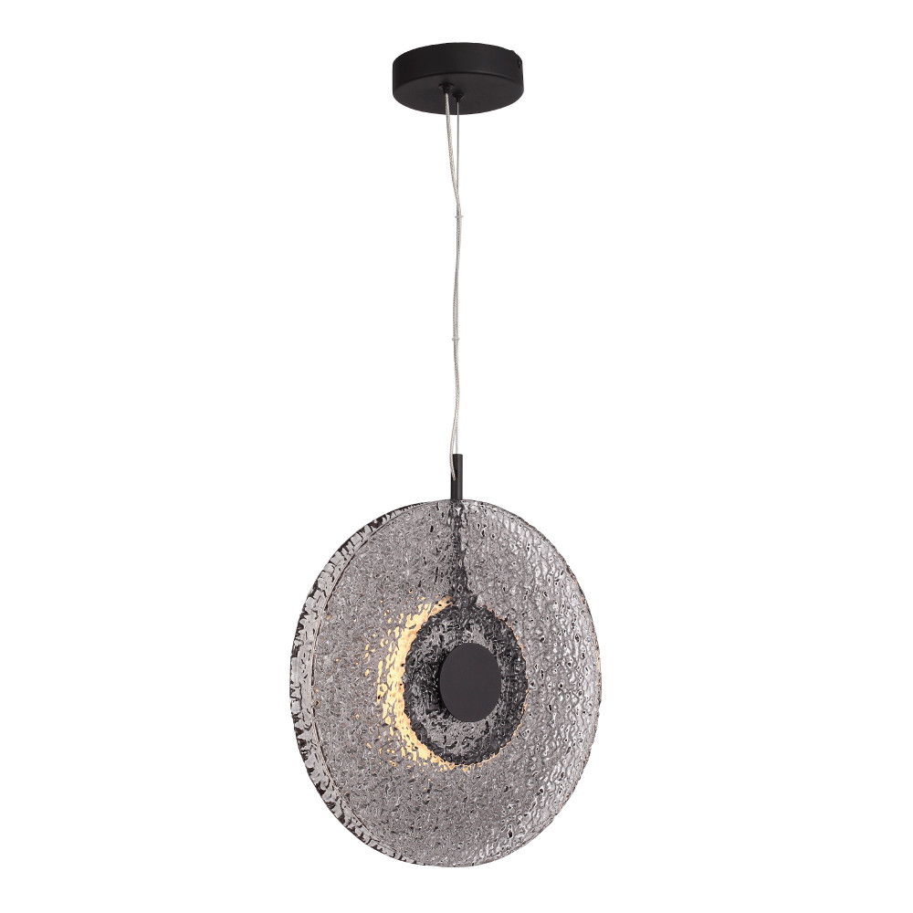 Подвесной светильник из дымчатого фактурного двойного стекла Heterochromia