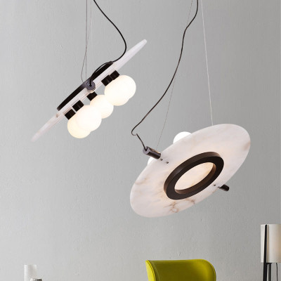 Подвесной светильник из мрамора в форме диска Marble Disc Pendant Light