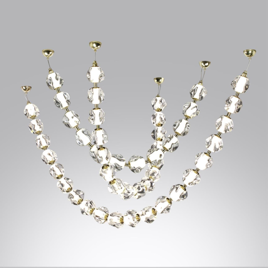 Подвесной светильник из прозрачных шаров Bubbles Bocci