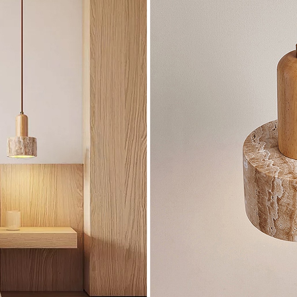 Подвесной светильник из травертина JAMTE TRAVERTINE