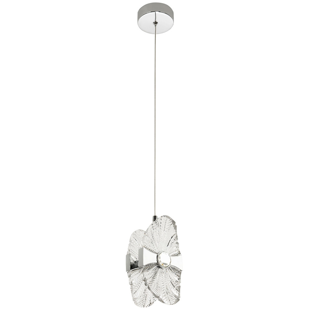 Подвесной светильник из хрусталя Fleuretta Crystal Chrome Hanging Lamp