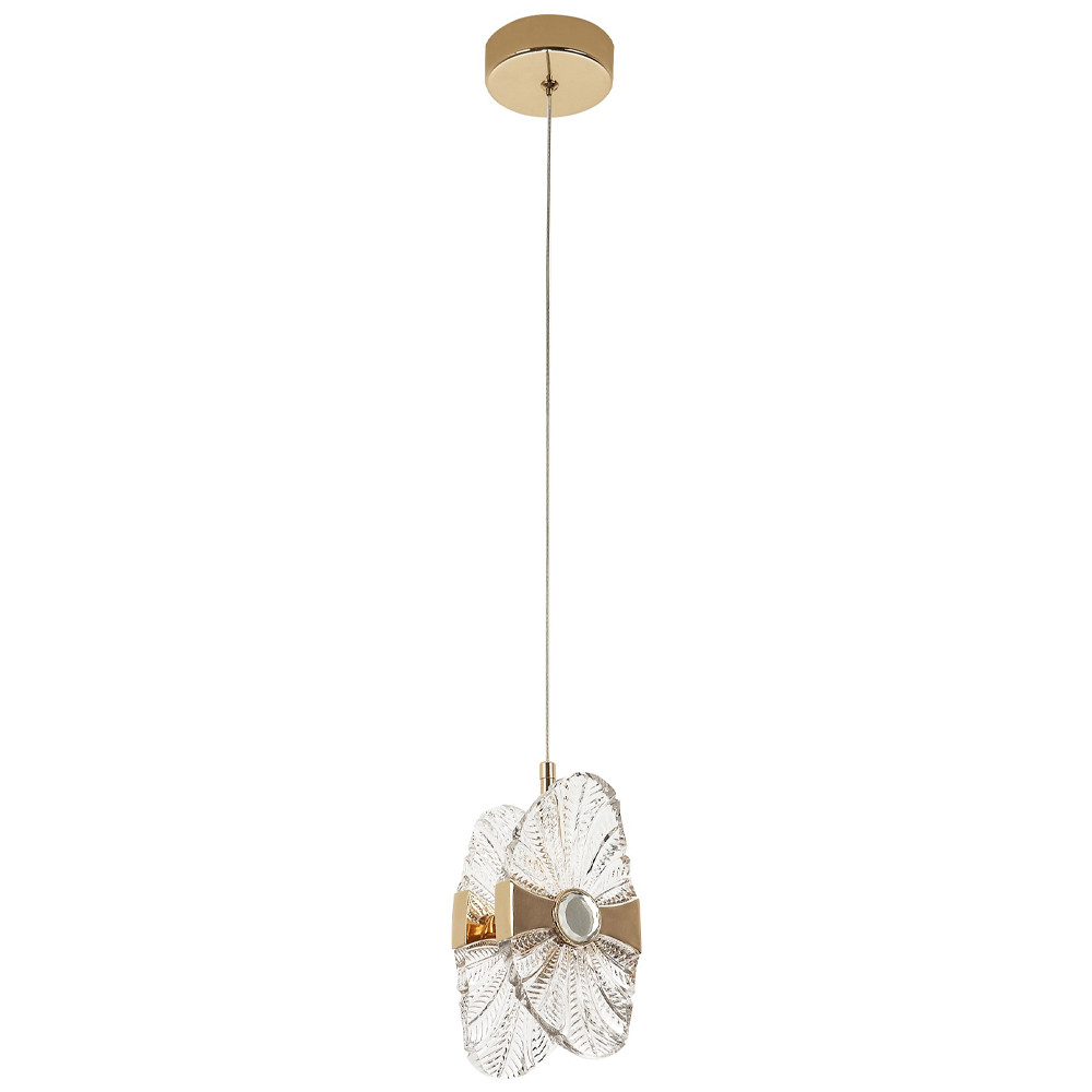 Подвесной светильник из хрусталя Fleuretta Crystal Gold Hanging Lamp