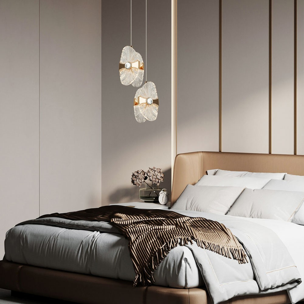 Подвесной светильник из хрусталя Fleuretta Crystal Gold Hanging Lamp