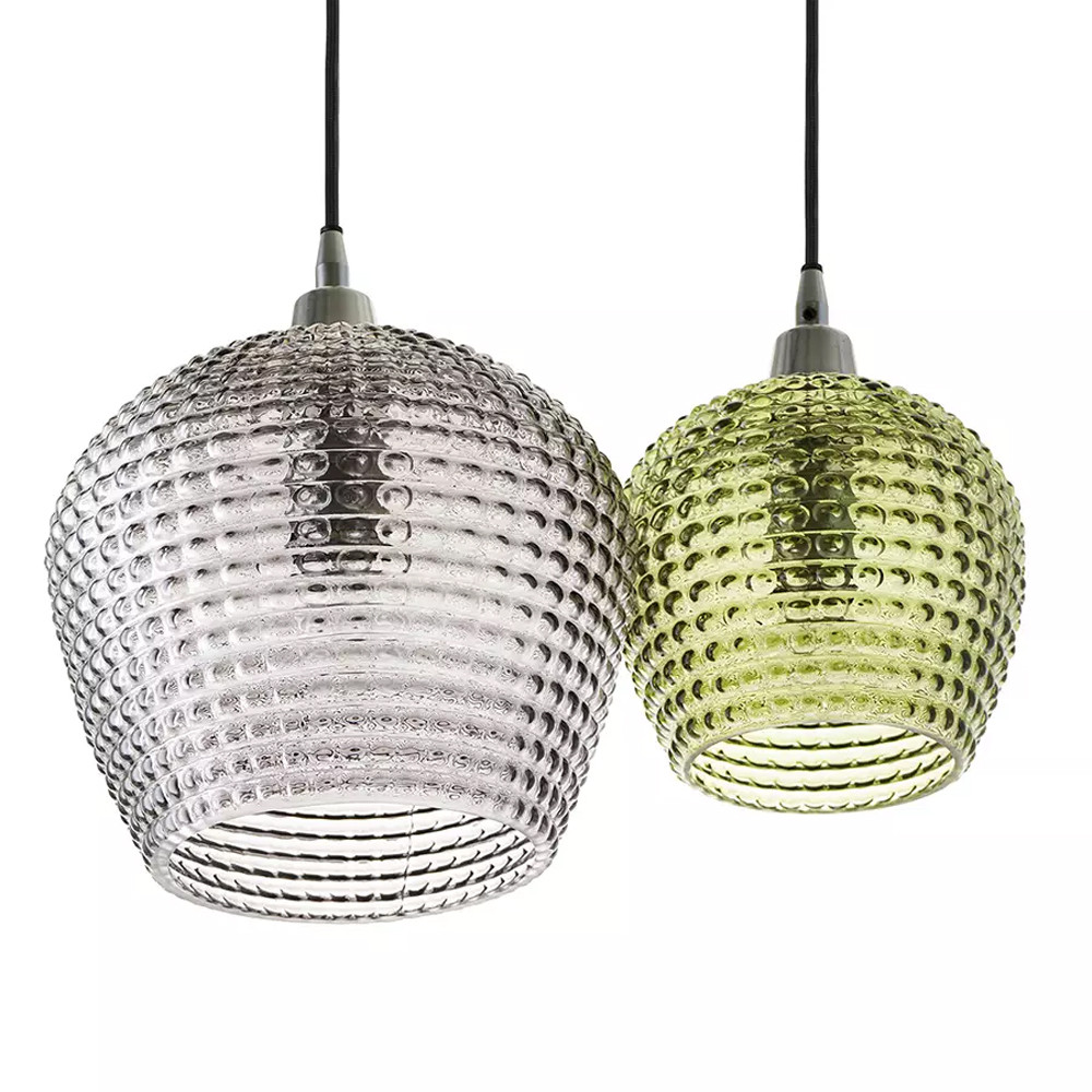 Подвесной светильник каскадный с 2-мя рельефными плафонами Cascade with Relief Lampshades