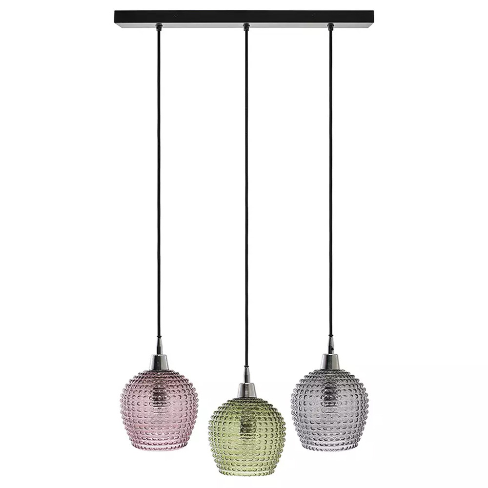 Подвесной светильник каскадный с 3-мя рельефными плафонами Cascade with Relief Lampshades