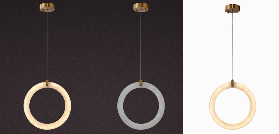 Подвесной светильник Кольцо из натурального мрамора Marble Ring