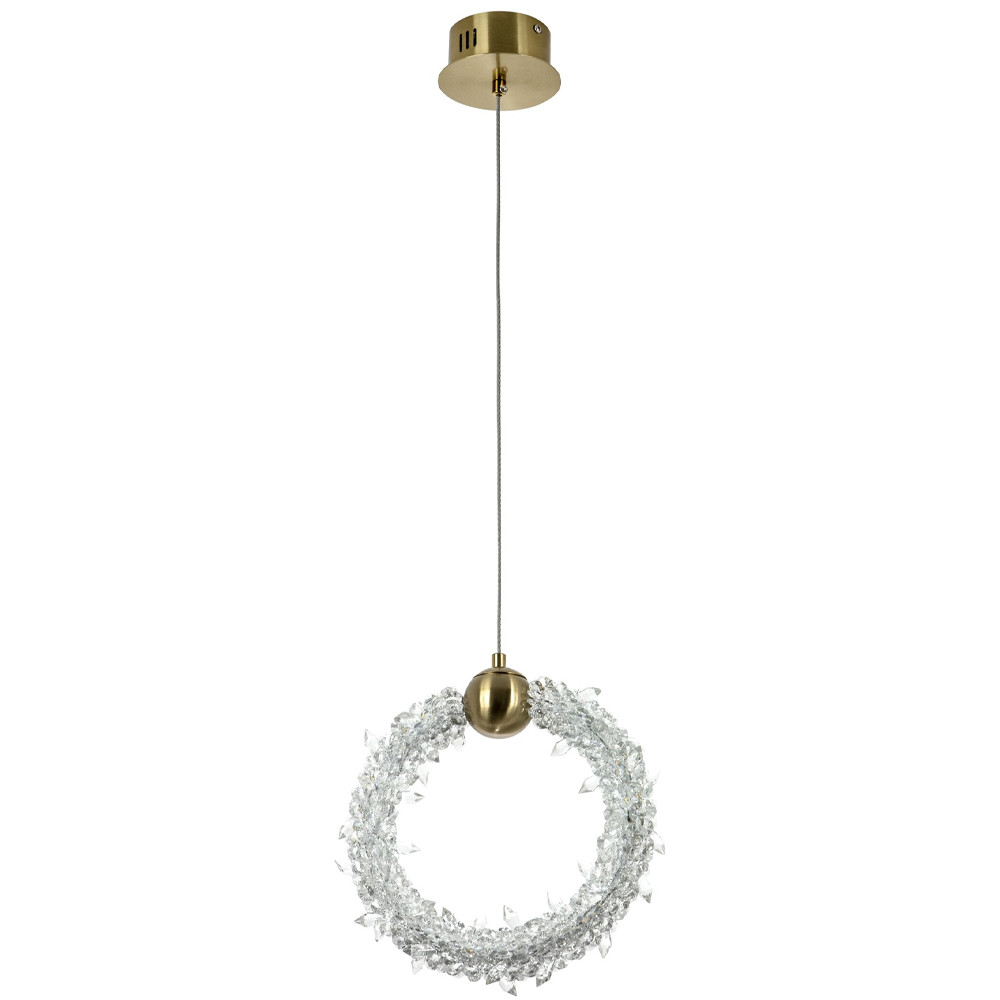 Подвесной светильник кольцо украшенный кристаллами из хрусталя Gilbertine Crystals Ring Hanging Lamp