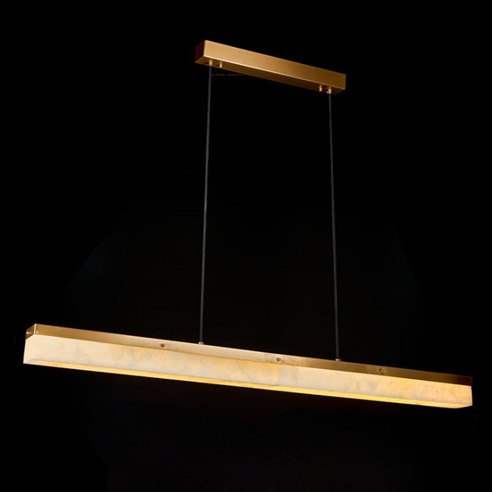 Подвесной светильник линейный из натурального камня Perfection of Geometry