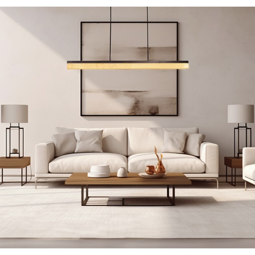 Подвесной светильник линейный из натурального камня Perfection of Geometry