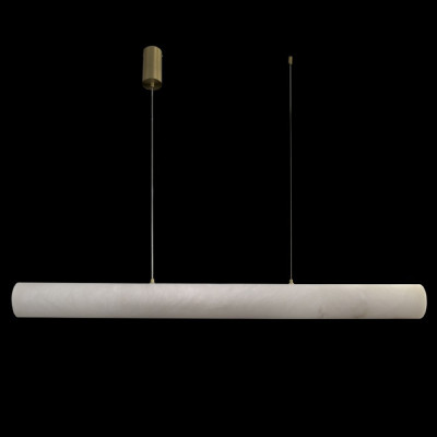 Подвесной светильник линейный цилиндрической формы из натурального алебастра Alabaster Geometry