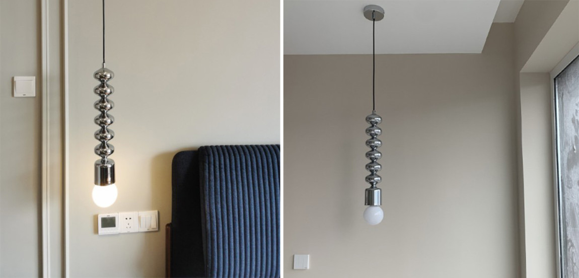 Подвесной светильник металлический хром Spherical Beads Chrome