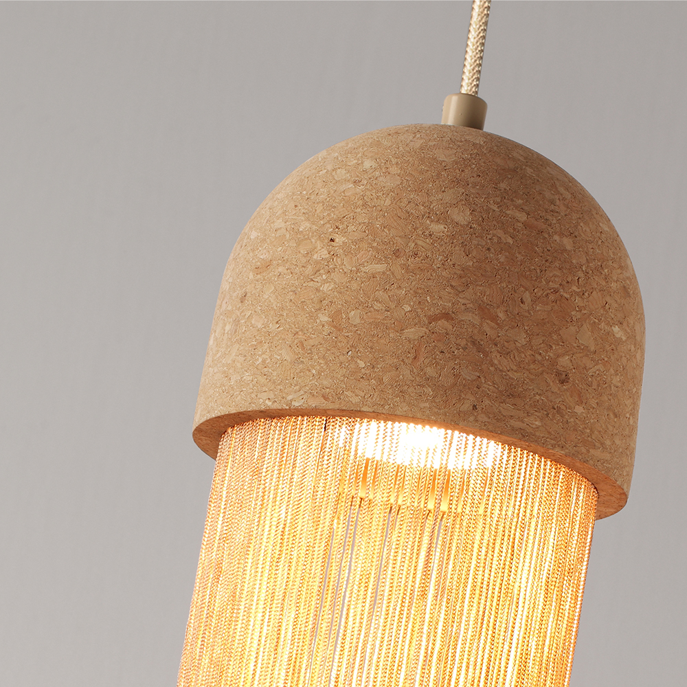 Подвесной светильник натуральная пробка с бахромой Natural Cork