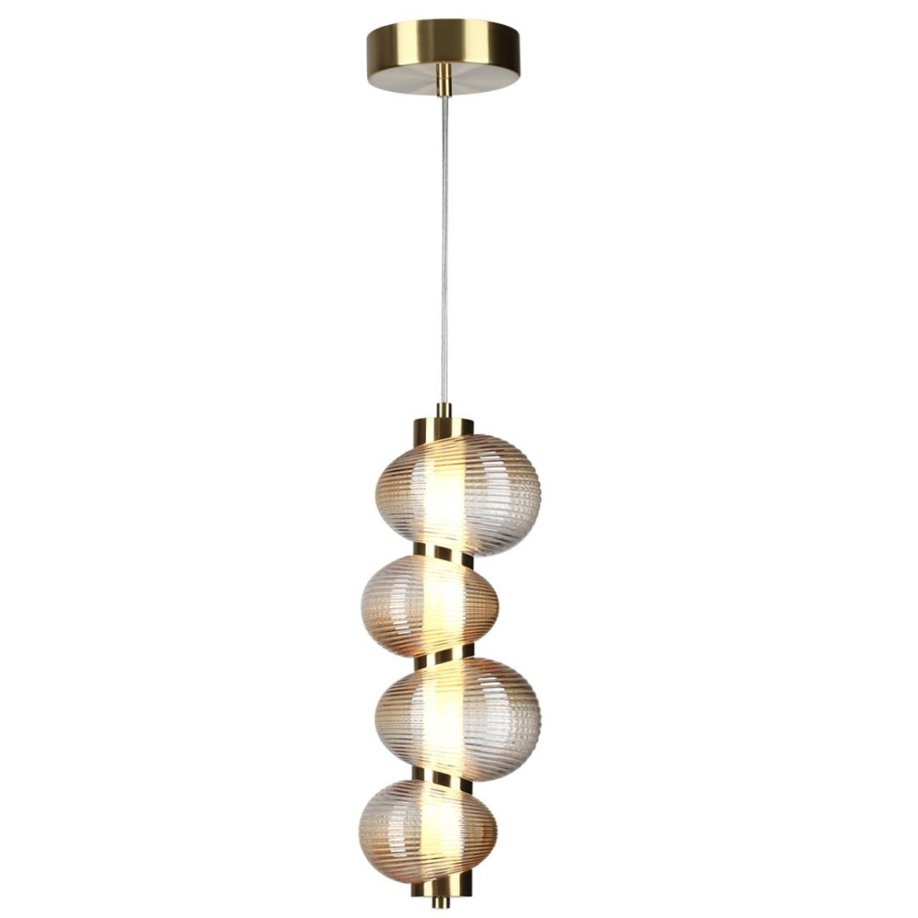 Подвесной светильник с 4-мя рифлеными стеклянными шарами Marcelh Light