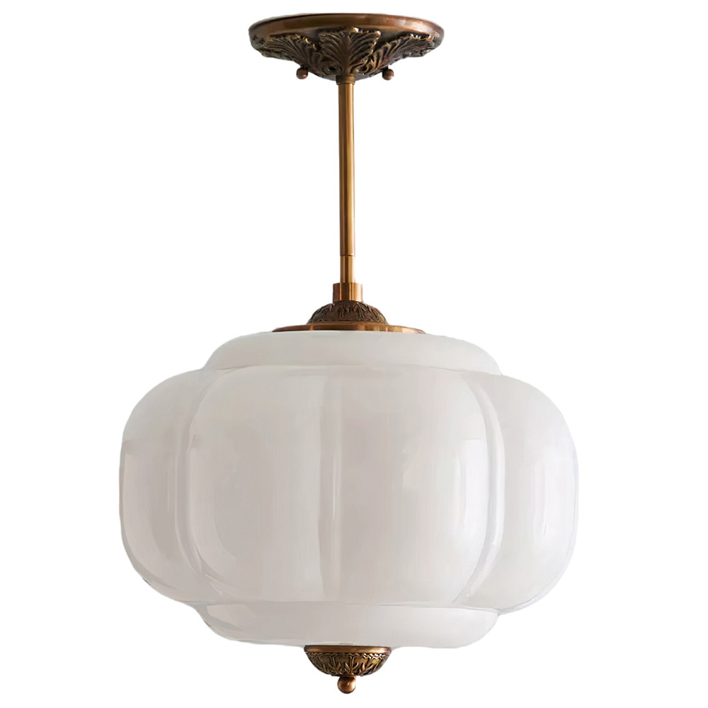 Подвесной светильник с абажуром из молочного стекла Vintage Charm