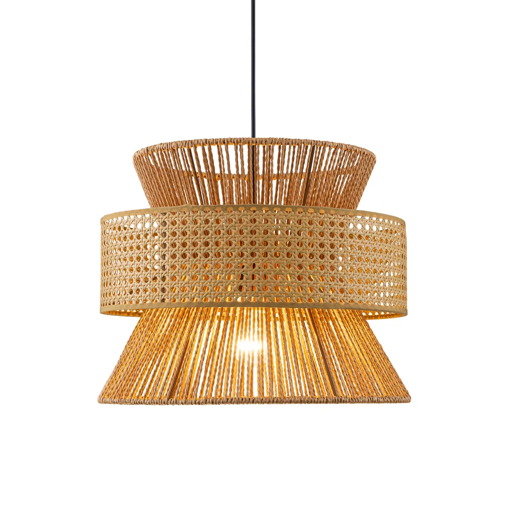 Подвесной светильник с абажуром из натуральных материалов Light Inside the Cell