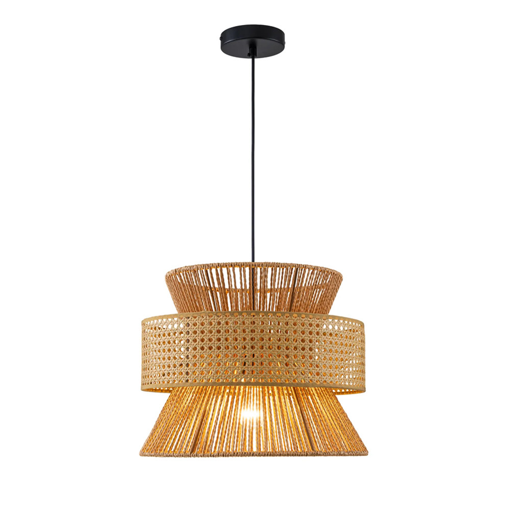 Подвесной светильник с абажуром из натуральных материалов Light Inside the Cell