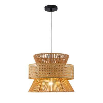 Подвесной светильник с абажуром из натуральных материалов Light Inside the Cell