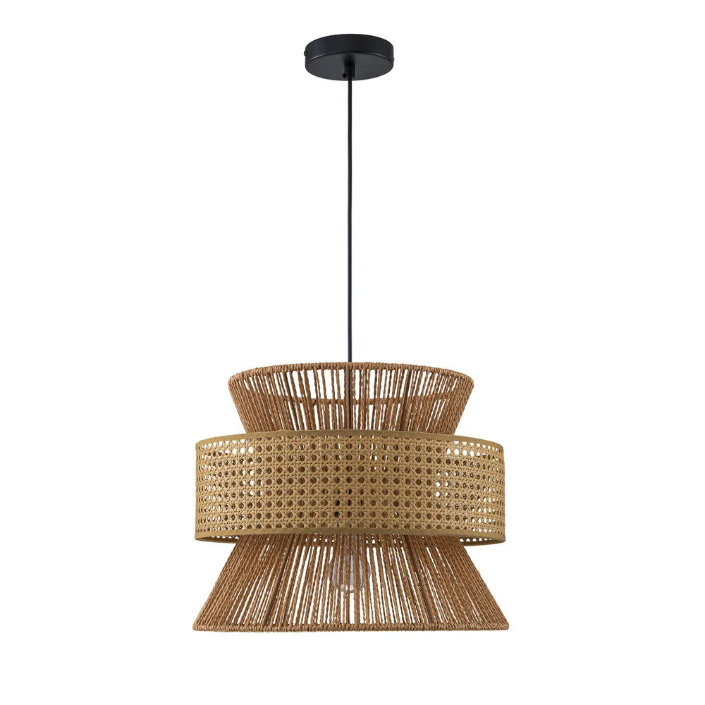 Подвесной светильник с абажуром из натуральных материалов Light Inside the Cell