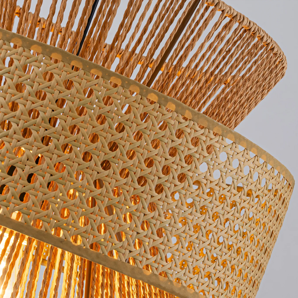 Подвесной светильник с абажуром из натуральных материалов Light Inside the Cell