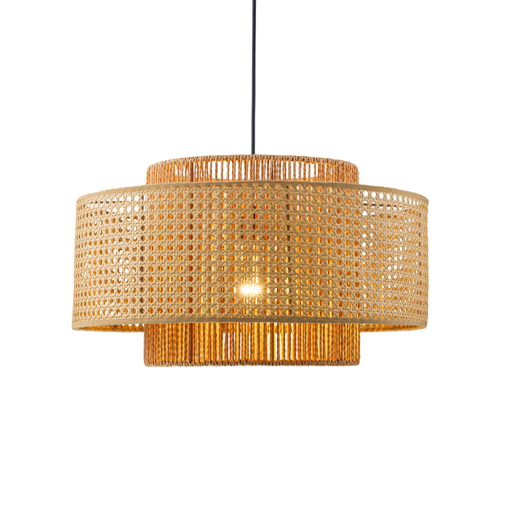 Подвесной светильник с абажуром из плтеного бамбука Light Inside the Cell