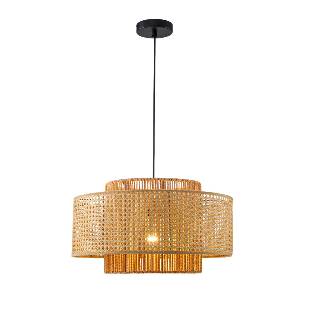 Подвесной светильник с абажуром из плтеного бамбука Light Inside the Cell