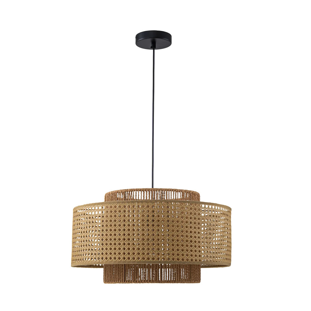 Подвесной светильник с абажуром из плтеного бамбука Light Inside the Cell