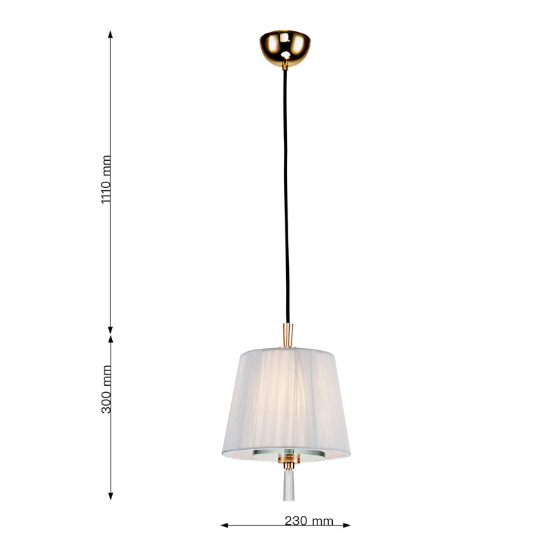 Подвесной светильник с абажуром из серых нитей Voile