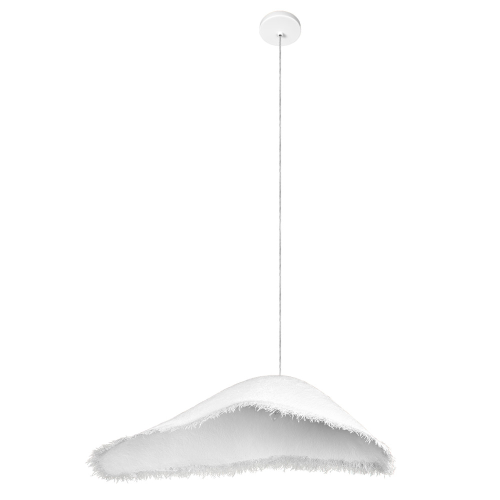 Подвесной светильник с асимметричным волнообразным абажуром и фактурной бахромой по краю Tactile Line