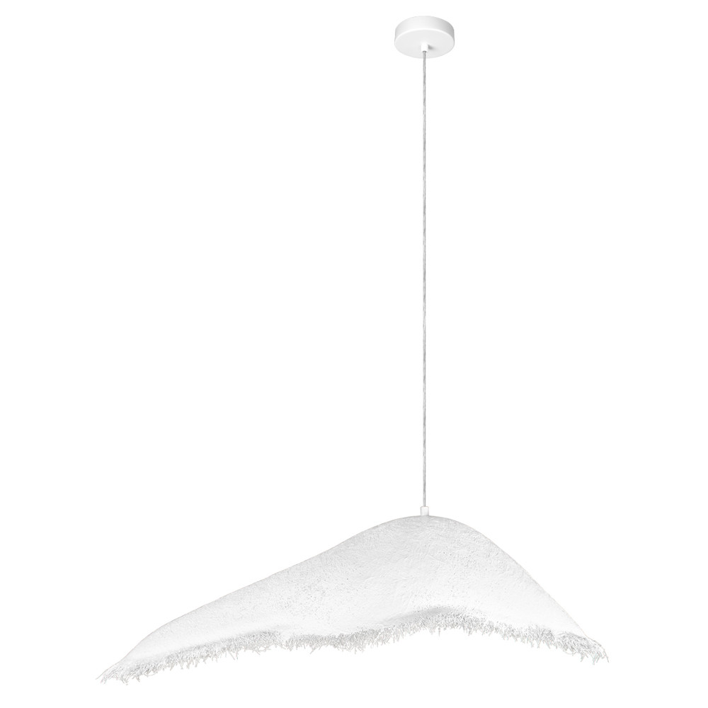 Подвесной светильник с асимметричным волнообразным абажуром и фактурной бахромой по краю Tactile Line