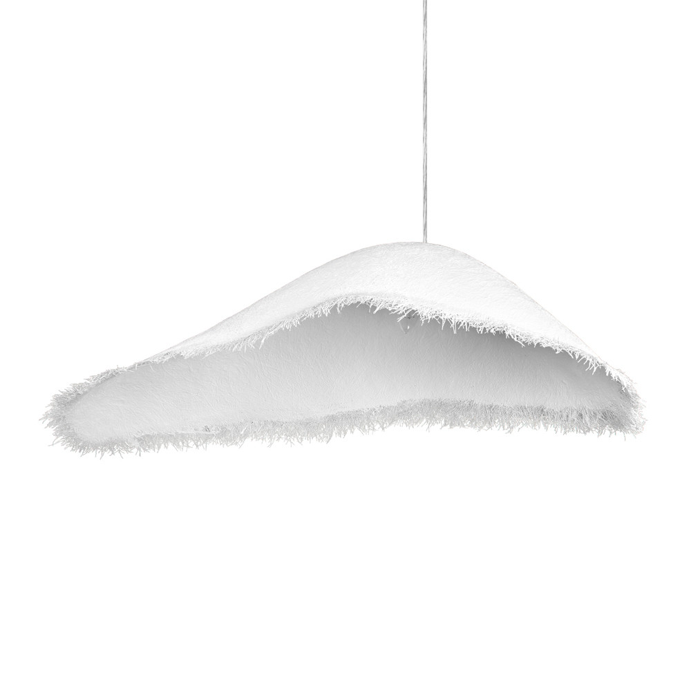 Подвесной светильник с асимметричным волнообразным абажуром и фактурной бахромой по краю Tactile Line