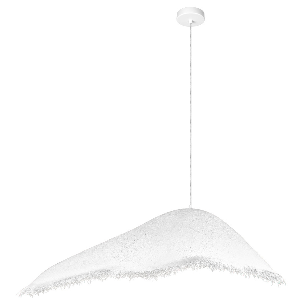 Подвесной светильник с асимметричным волнообразным абажуром и фактурной бахромой по краю Tactile Line