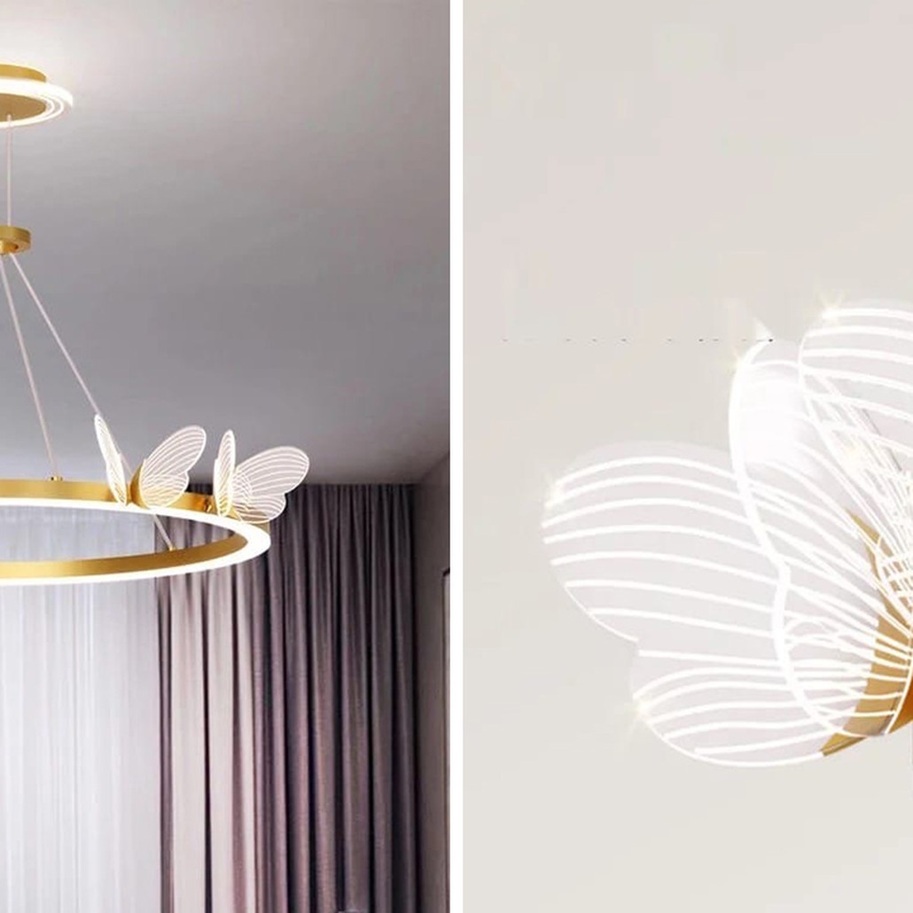 Подвесной светильник с бабочками Butterfly Ring F