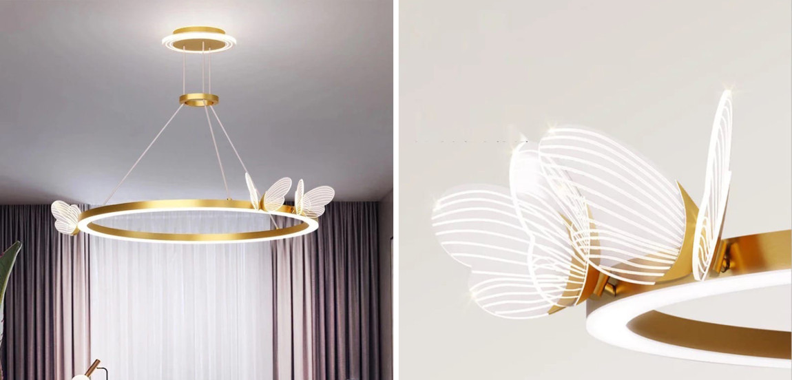 Подвесной светильник с бабочками Butterfly Ring F