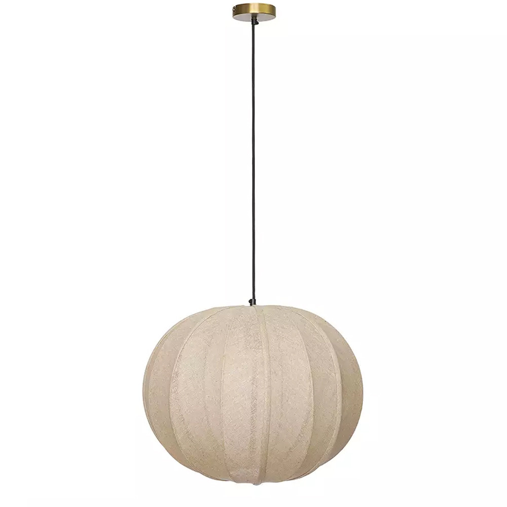 Подвесной светильник с бежевым тканевым абажуром Modern Textured Table Lamp